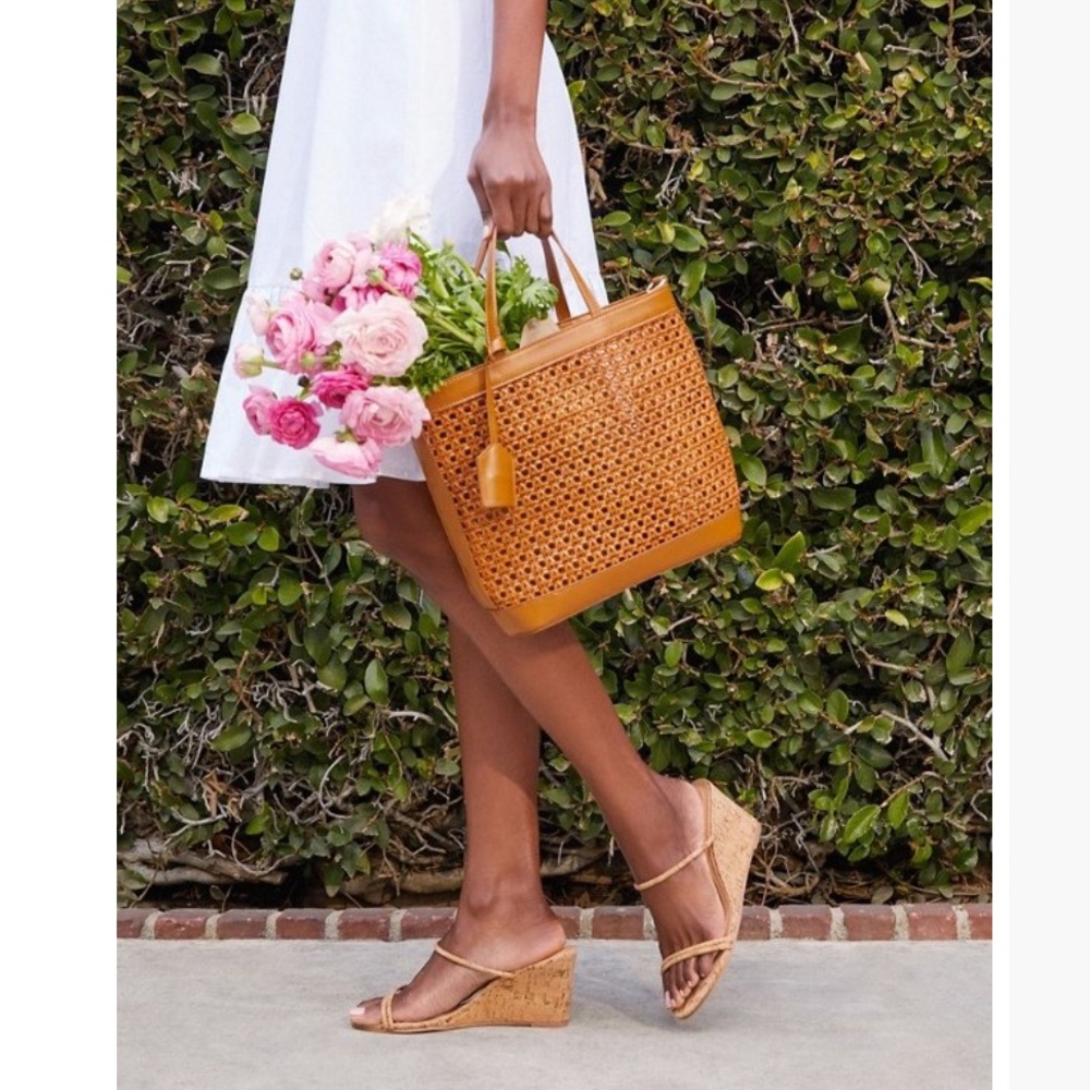 JustFab Unlined Rattan Tote